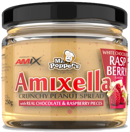 Фъстъчено масло Амикс Амиксела 250гр бял шоколад малина