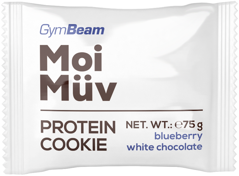 Barres et biscuits protéinés MoiMüv Protein Cookie GymBeam blueberry and white chocolate - 75 g