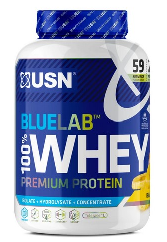 Prōṭina gum̐ṛō USN BlueLab 100% Whey Premium Protein banana 2kg