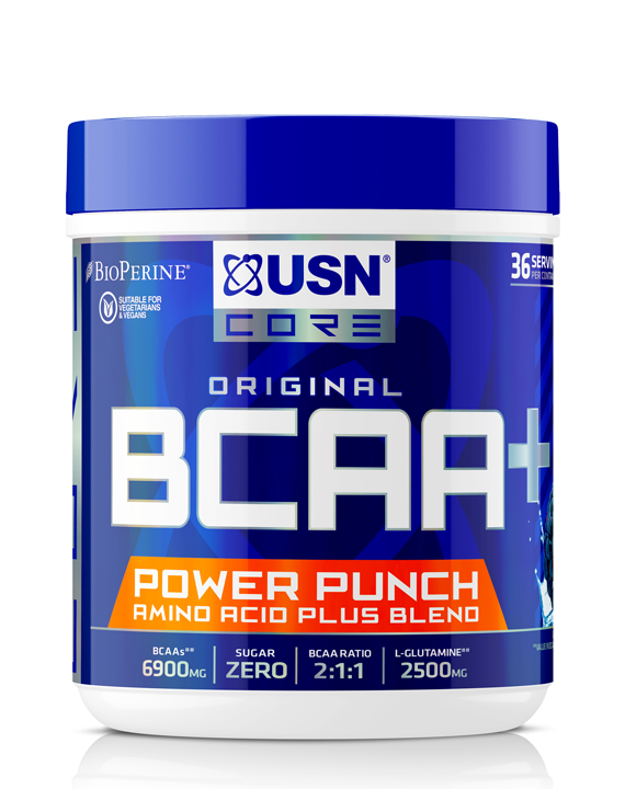 Аминокиселини с разклонена верига BCAA на прах USN Power Punch 400g мандарина